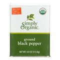 6-PACK OF Pepper Black Ground Organic Simply Organic 4.0 oz