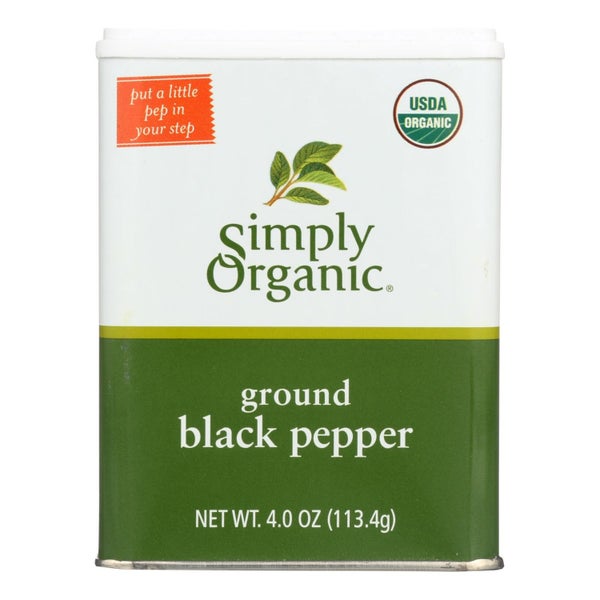 6-PACK OF Pepper Black Ground Organic Simply Organic 4.0 oz