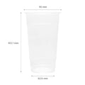 1000-PACK OF Cup Plastic Karat [1000 Pack - 24oz] Clear Plastic Cups, U-Rim PP Cups for Sealing Film - C1012 (Karat)