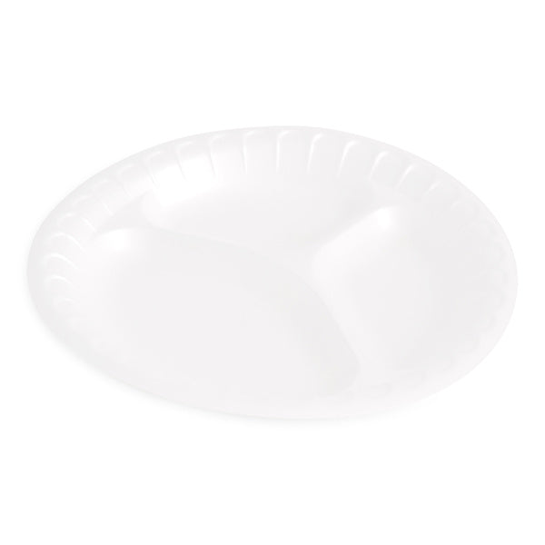 4-PACK OF PLATE FOAM UL WHT 3COMP 9"