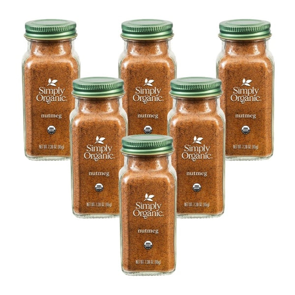 6-PACK OF Spice Nutmeg Ground Organic Simply Organic 2.3 oz