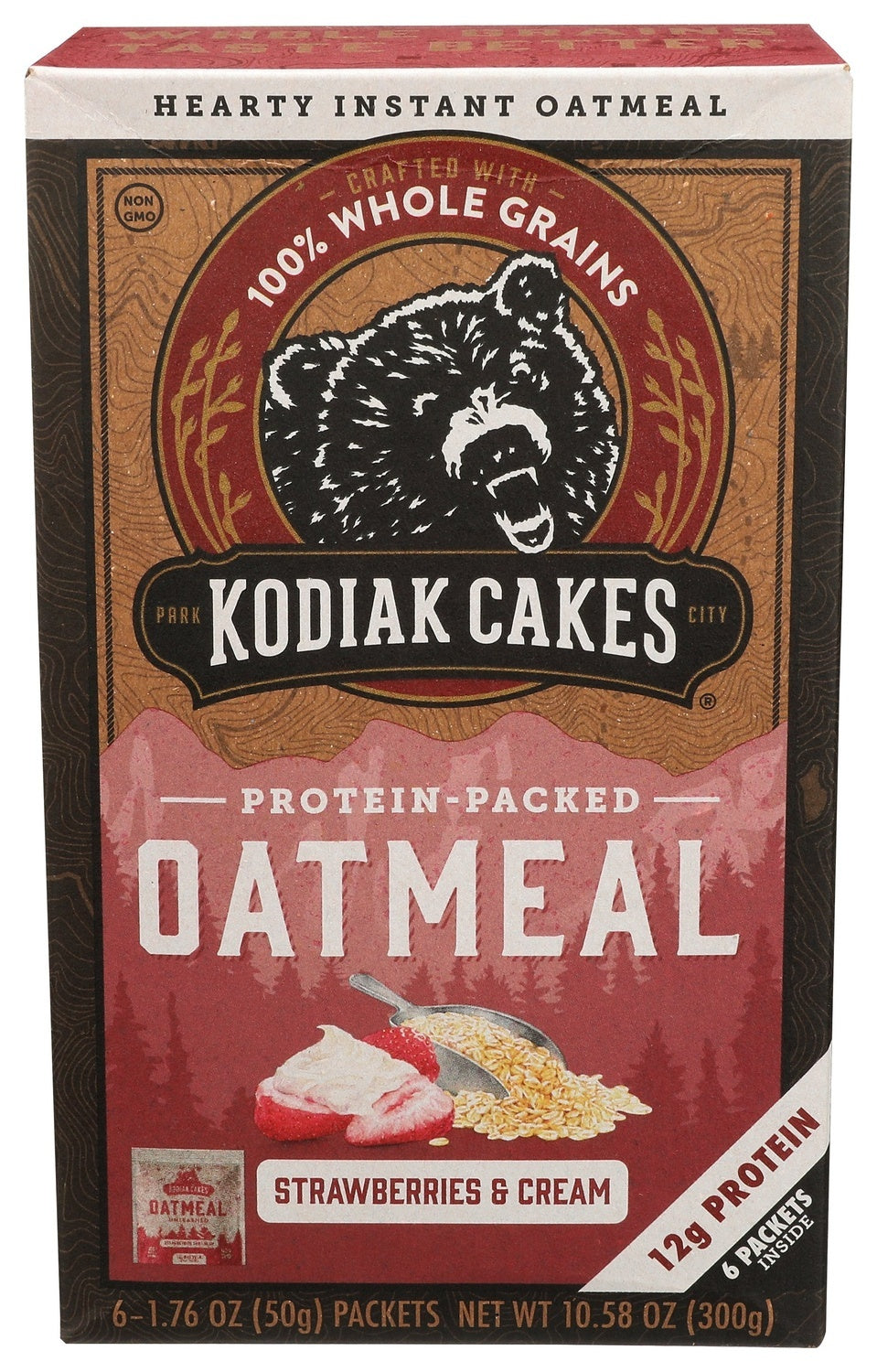 6-PACK OF OATMEAL INSTANT STRAWBERRIES & CREAM