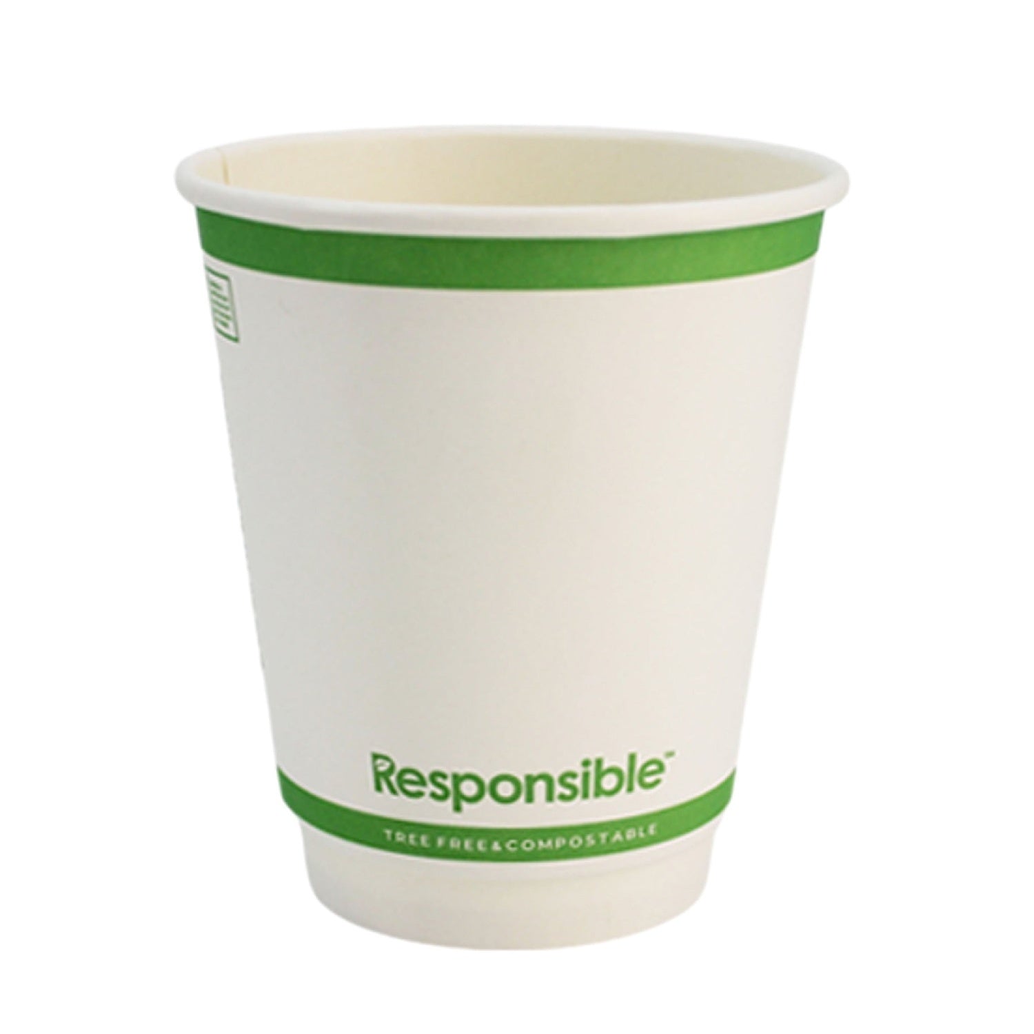 500-PACK OF CUP HOT COMPOSTABLE PAPER SQUAT SMOOTH INSULATED 10 OZ DISPOSABLE