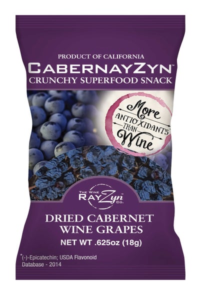 200-PACK OF Snack Raisins CabernayZyn Dried Cabernet Wine Grapes, Wine Rayzyn