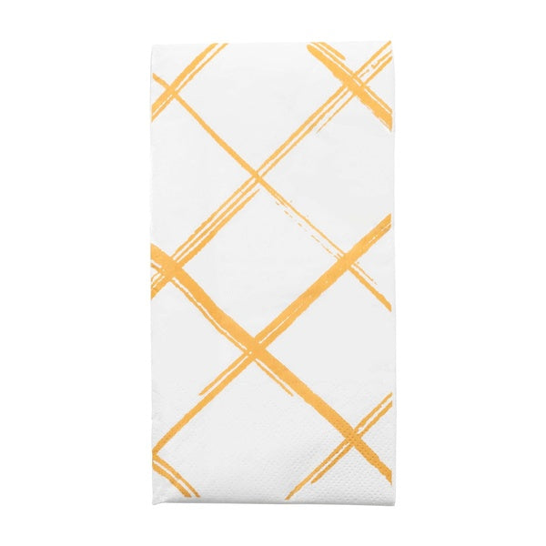 12-PACK OF Napkin Dinner w/ Gold Diamond Design