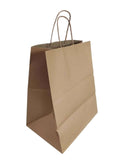 250-PACK OF Bag Paper 13"x7"x17" Natural Kraft Paper Take-Out Bag with Handles-250/Case