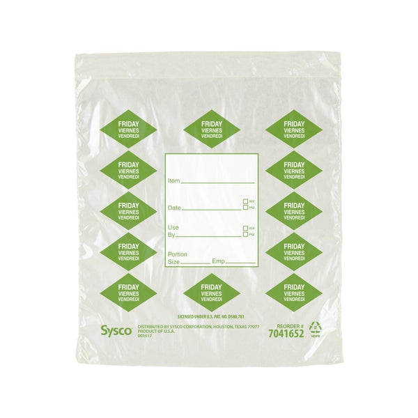 1-PACK OF BAG PLAS PRTN 6.5X7 GRN FRI