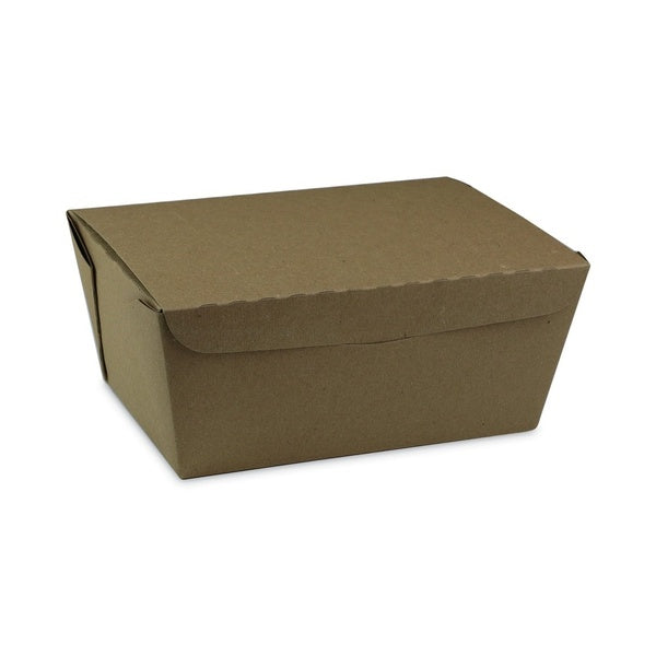 160-PACK OF Container Paper Eco-Friendly Pactiv Corp. EarthChoice OneBox 66 oz Kraft Paper Container - 160 Count