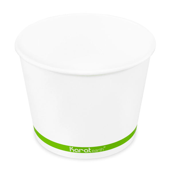 600-PACK OF Container Paper Karat Earth 32 oz Eco-Friendly Paper Food Containers (142mm), Generic Print - 600 pcs