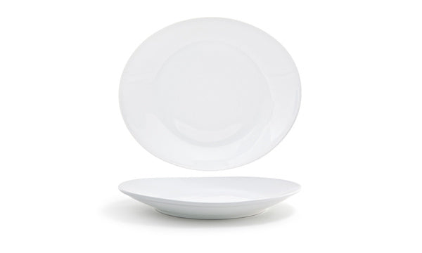 12 IN-PACK OF PLATE CHINA ELLIPSE