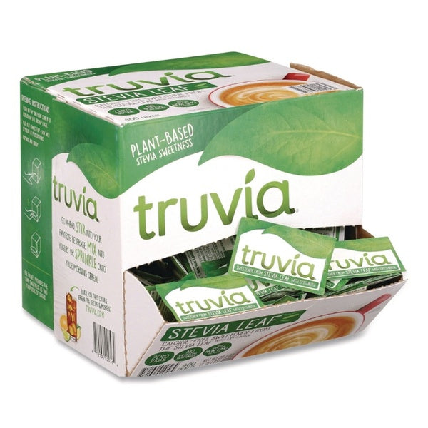 140-PACK OF Sweetener Liquid Truvia Natural Sugar Substitute Packets - 140 Count Box (0.12 oz Each) - Zero Calorie Sweetener