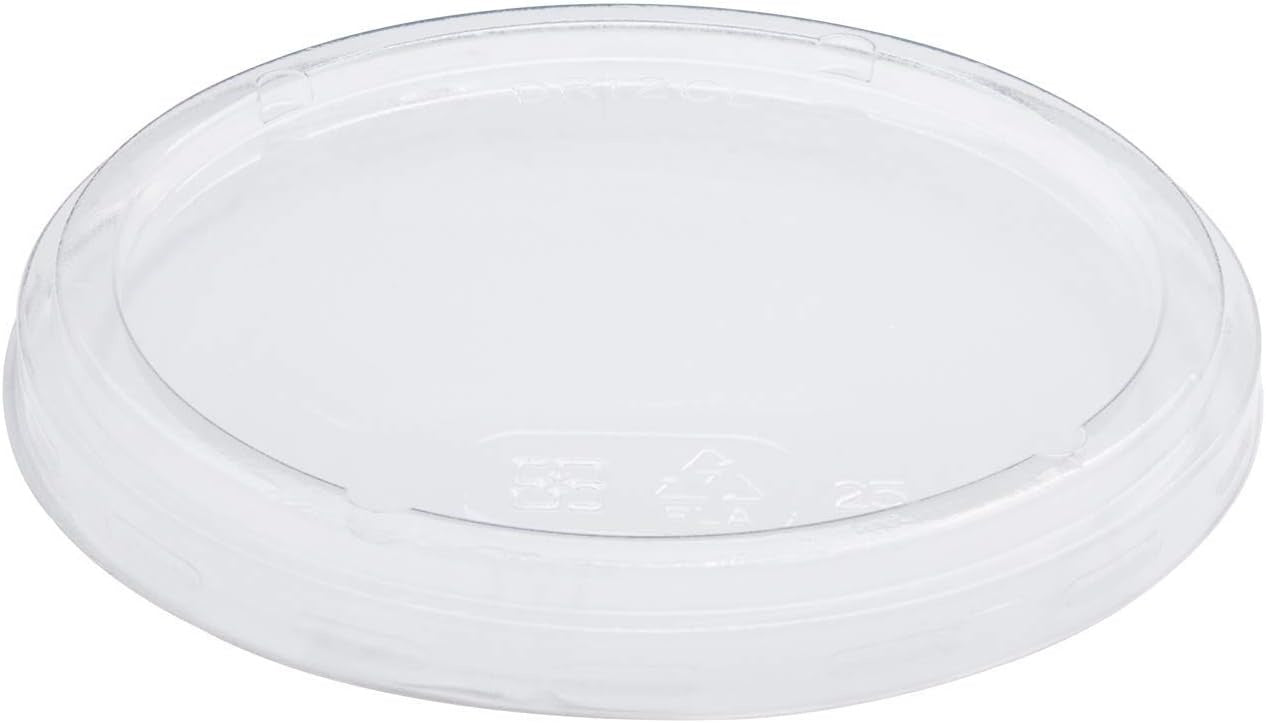500-PACK OF Lid Togo Karat Earth Lid for 8-32 oz. PLA Deli Container (117mm), Clear - 500 pcs