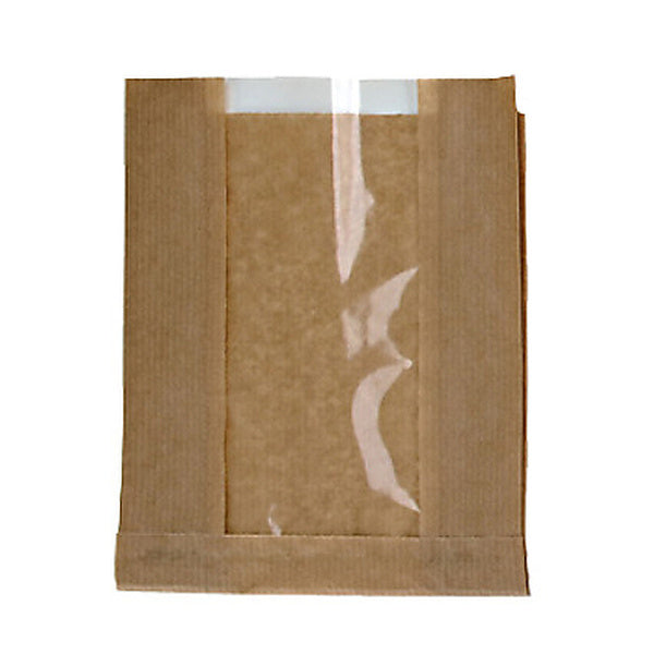 1-PACK OF BAG PAPER BROWN W/WINDOW