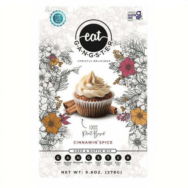 2-PACK OF Baking Mix Vegan Cinnawin Spice Cake + Muffin, eat G.A.N.G.S.T.E.R.