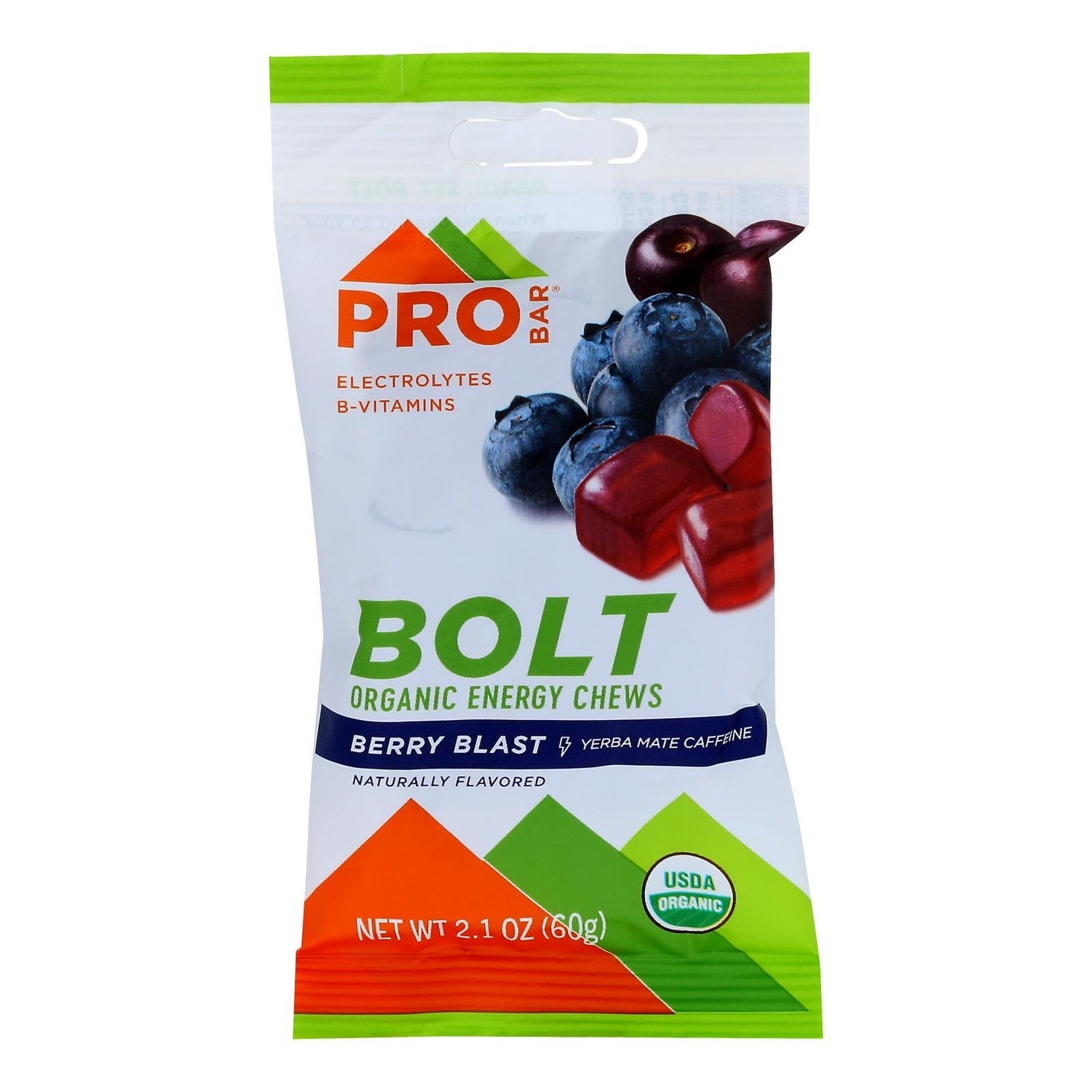 12-PACK OF SNACK SPORT ORGANIC ENERGY CHEWS, BERRY BLAST