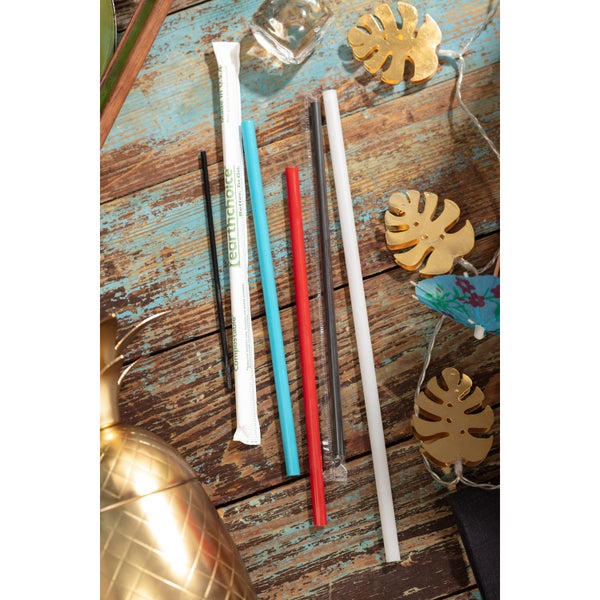 6-PACK OF STRAW WRPD TRANS GNT 10.25"