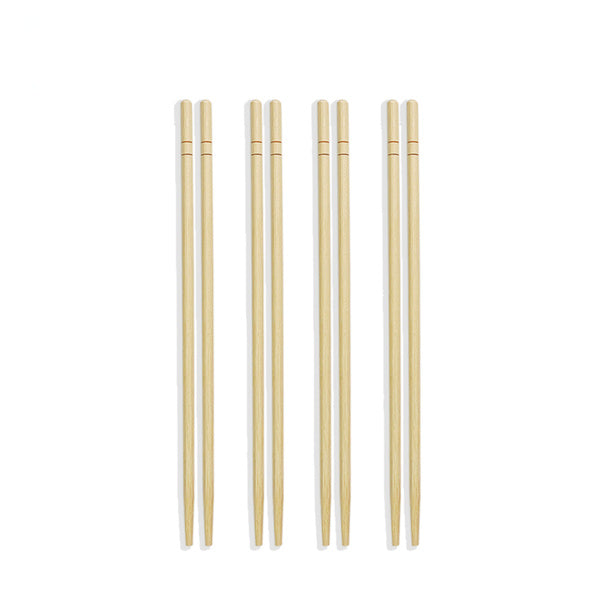 10-PACK OF Chopsticks Bamboo Round Paper Sleeve Wrapped 8"
