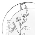 120-PACK OF Plate Set White Silver Dinnerware