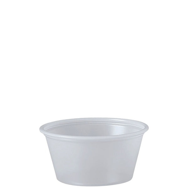 2500-PACK OF Container Food Dart P200N 2 oz. Translucent Polystyrene Portion Cups - Ideal for Sauces, Dressings, and More (2500 Count)
