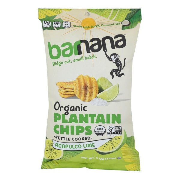 6-PACK OF Chip Plantain Lime Barnana 5 oz