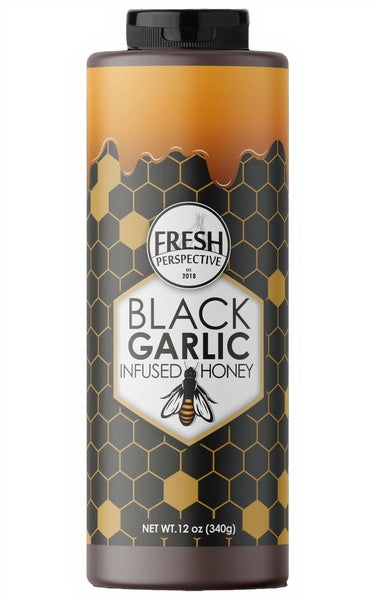12-PACK OF Garlic Black Infused Honey, Fresh Perspective