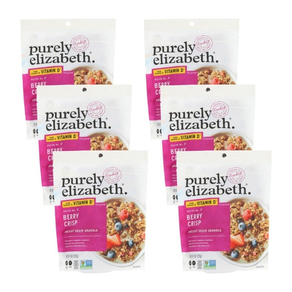 6-PACK OF Cereal Granola Ancient Grains Berry Purely Elizabeth Snacks 8 oz