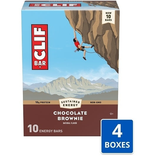 40-PACK OF Chocolate Brownie Energy Bar Clif, 4 - 10 - 2.4 Oz