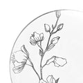 12-PACK OF Plate Salad 7.5" White Silver Bloom