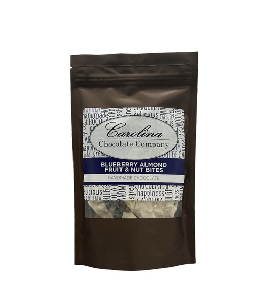 18-PACK OF Bite Blueberry/Almond Fruit & Nut, Carolina Chocolate Company
