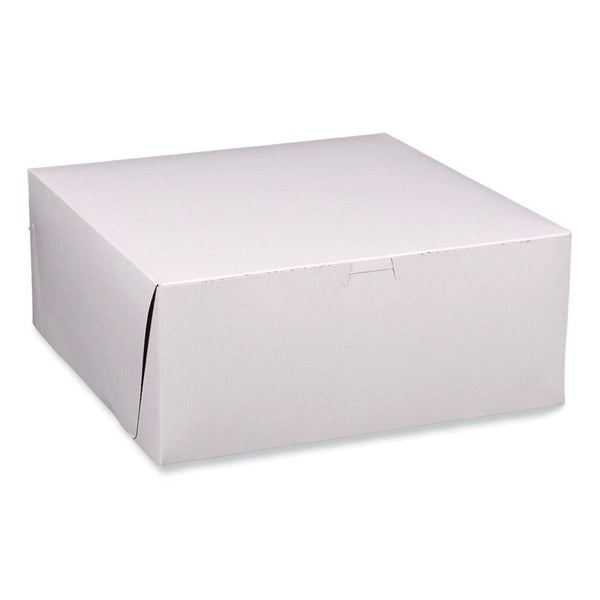 50-PACK OF Container Paper SCT 1593 White Paper Bakery Boxes - 14x14x6 Inches - 50 Count Durable and Secure Packaging for Baked Goods