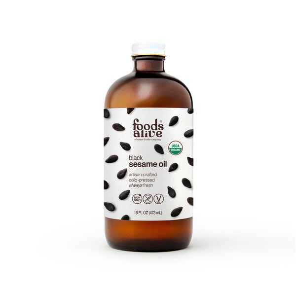 6-PACK OF Oil Sesame Black Organic, Foods Alive