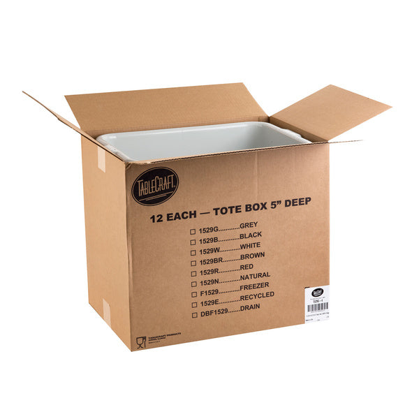12 CT-PACK OF BOX BUS PE PEBGRY RECT 21.5 L