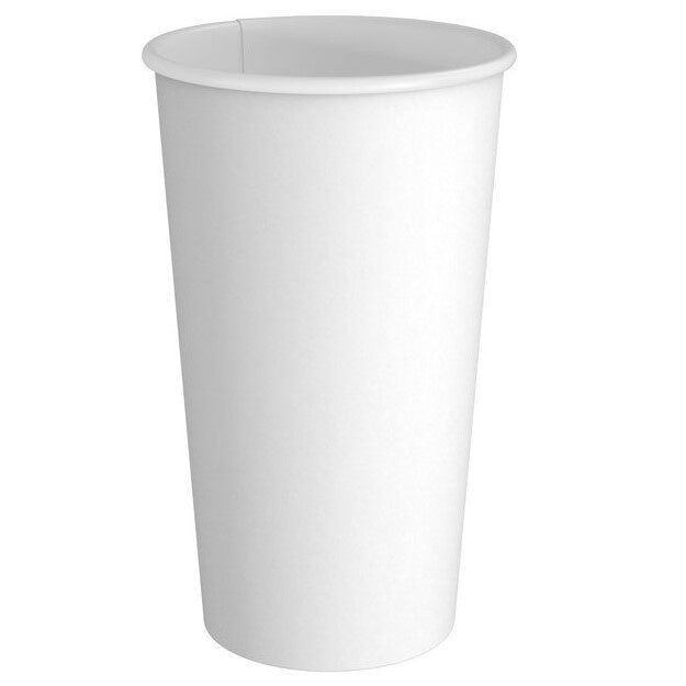 50-PACK OF Cup Paper 16oz White Coffee Cup 1000 counts