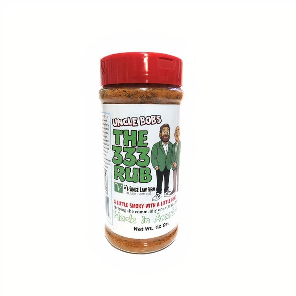 12-PACK OF Seasoning Rub 333, Uncle Bob's Sauces and Rubs