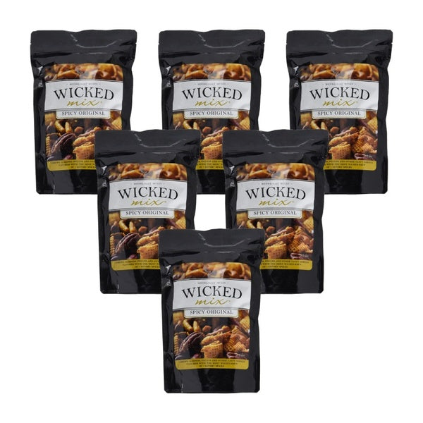 6-PACK OF Snack Mix Spicy Original Wicked Mix 7 oz