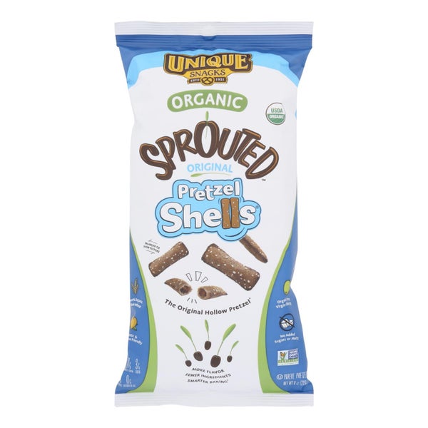 12-PACK OF Pretzel Hard Shells Sea Salt Unique Pretzels 8 oz