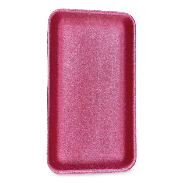 250-PACK OF Tray Foam GEN 1525PINK 14.5 x 8 inch Foam Meat Trays - Pink Color (250 Count Carton) for Fresh Food Packaging