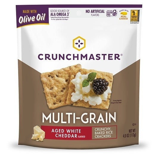 12-PACK OF Multi-Grain Crackers White Cheddar Crunchmaster, 12 - 4 Oz