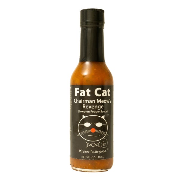 12-PACK OF Sauce Hot, Scorpion Pepper "Chairman Meow's Revenge", Fat Cat Gourmet