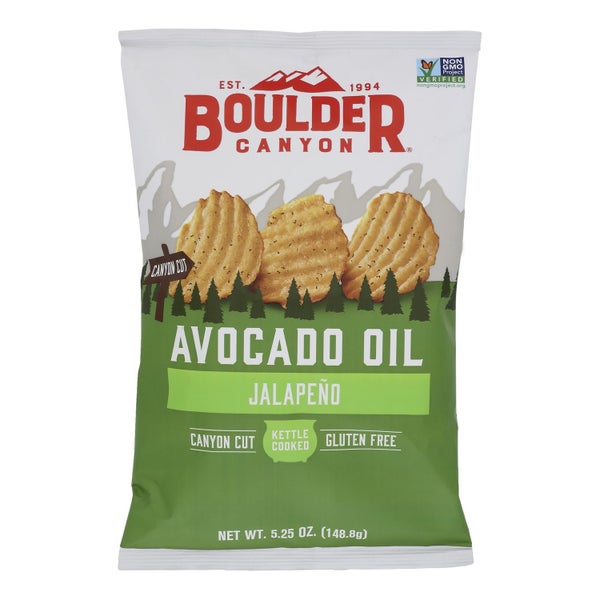 12-PACK OF Potato Chip Avocado Oil Jalapeno Boulder Canyon Chips 5.25 oz