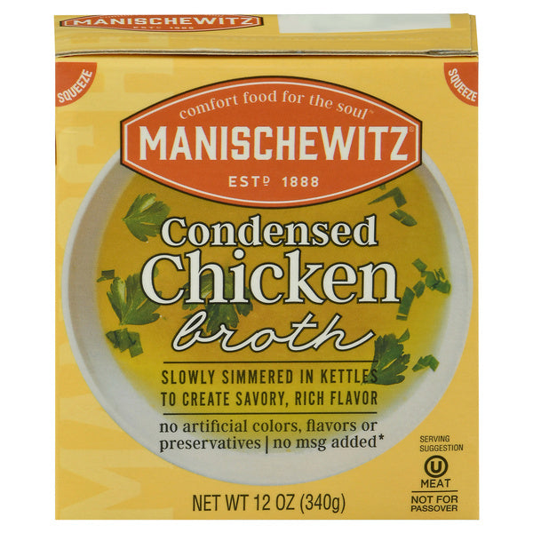 12-PACK OF Soup Broth Chicken Condensed Manischewitz 12 fz