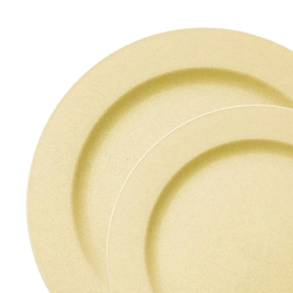 120-PACK OF Plate Set Bright Yellow Matte