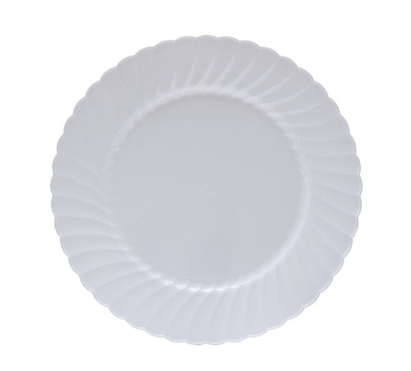 10-PACK OF PLATE PLAS WHT 9" RGD CLSWR