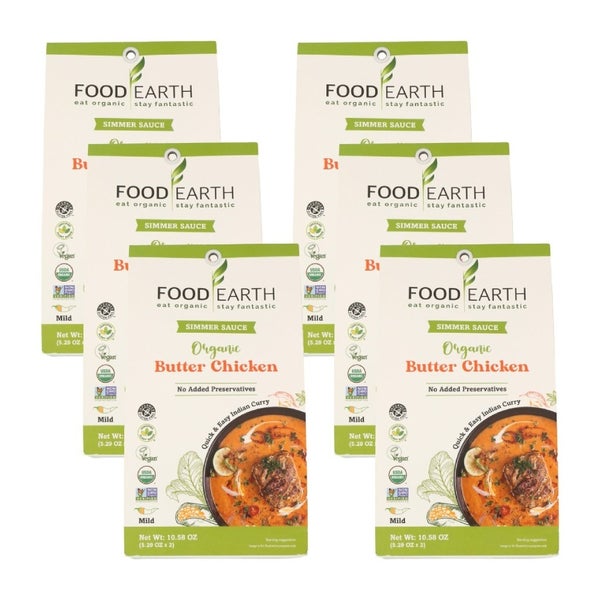 6-PACK OF Sauce Butter Chicken Food Earth 10.58 oz