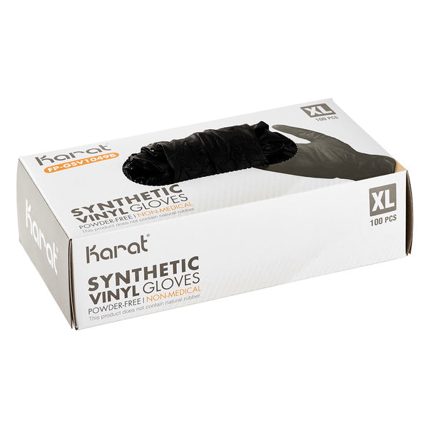 1000-PACK OF Glove Synthetic Karat 1,000 ct Synthetic Vinyl Gloves | Latex-Free | Powder-Free | Blue | X-Large