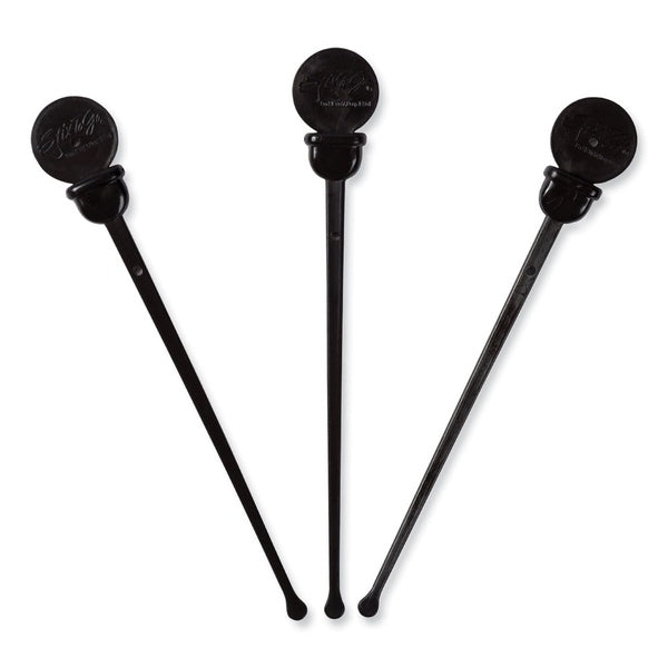 2000-PACK OF AmerCareRoyal STIRSTIX-BK 4.75-Inch Black Beverage Plugs - 2000 Count for Coffee and Drinks