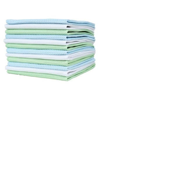 12 CT-PACK OF CLOTH WSH MICRFBR WAFLE BLUE