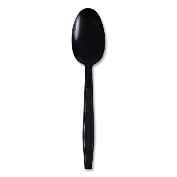 1000-PACK OF Boardwalk Heavyweight Wrapped Polypropylene Teaspoons - Black, 1000 Count for Convenient Dining and Events