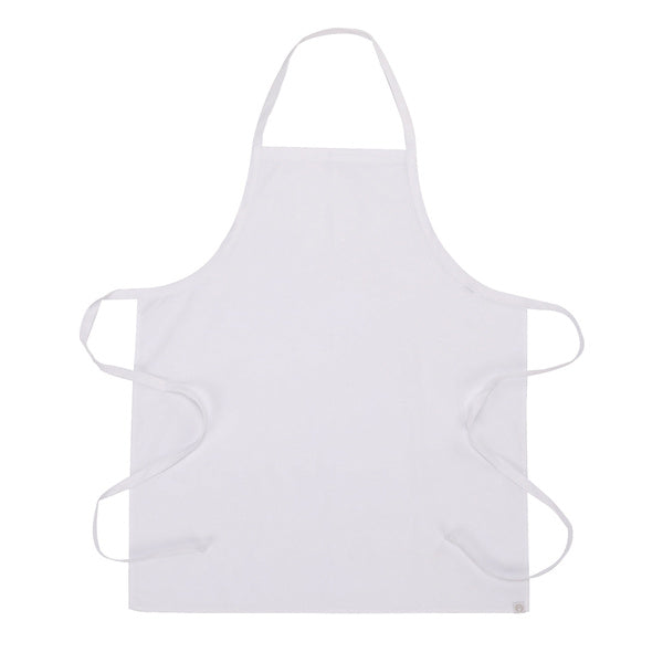 EA-PACK OF APRON BIB NO PKTS POLY/CTN WHT