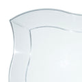 12-PACK OF Plate Plastic 10" Clear Wave Round